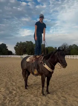 Hancocks Blue Derby (Belle), 5 Year Old Blue Roan Quarter Horse Mare for Sale in Murrieta, CA, photo 3 of 5